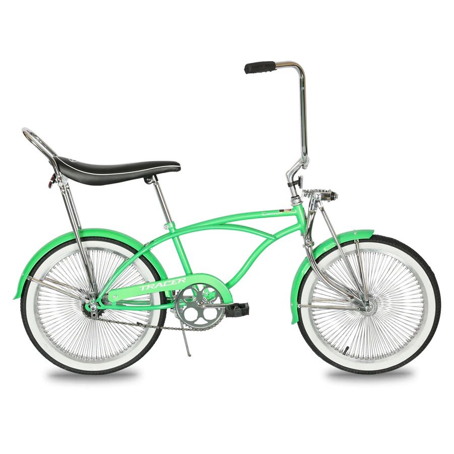 Tracer TAMRON Stretch Lowrider Classic Banana Seat Cruiser Fat Tire Bike Green / Single Speed Tracer TAMRON Stretch Lowrider Classic Banana Seat Cruiser Fat Tire Bike Green / Single Speed