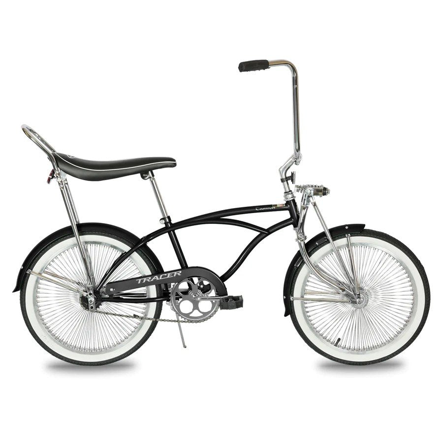Tracer TAMRON Stretch Lowrider Classic Banana Seat Cruiser Fat Tire Bike Matte Black / Single Speed Tracer TAMRON Stretch Lowrider Classic Banana Seat Cruiser Fat Tire Bike Matte Black / Single Speed