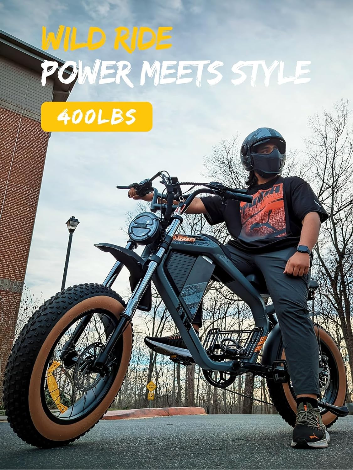 Luckeep M5 1000W 20" Fat Tire Moped Electric Bike