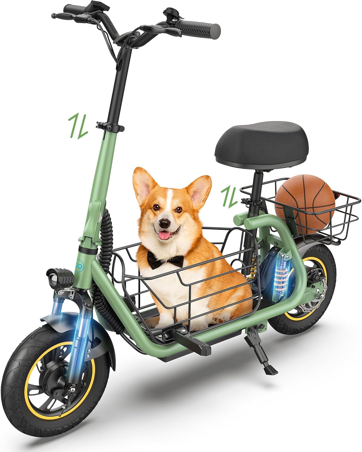 Urbanmax C1Pro 550W 36V 10.4Ah Adults Folding Electric Scooter with Basket