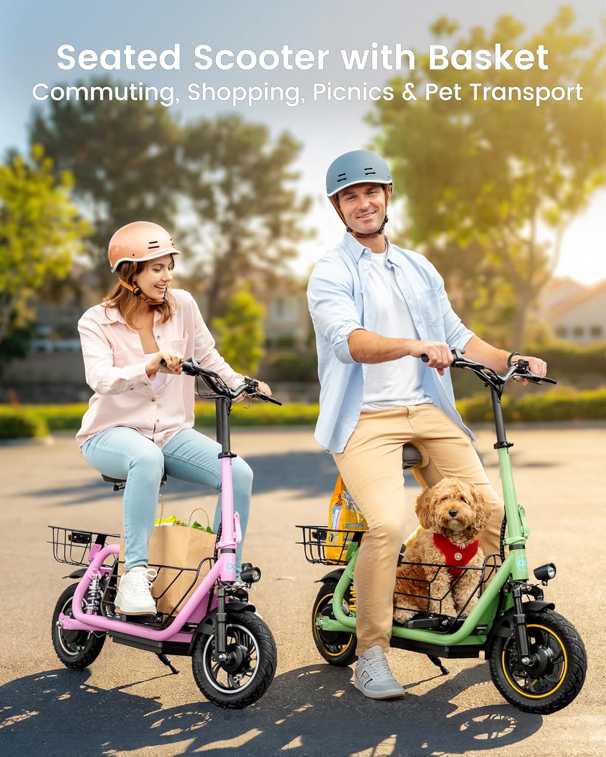 Urbanmax C1Pro 550W 36V 10.4Ah Adults Folding Electric Scooter with Basket