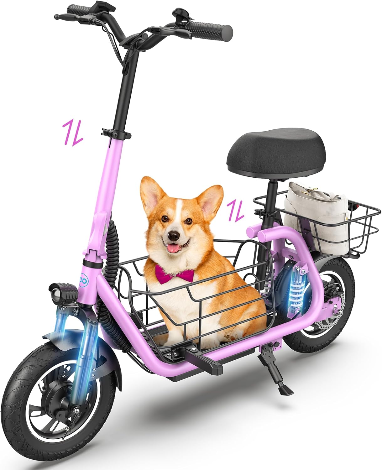 Urbanmax C1Pro 550W 36V 10.4Ah Adults Folding Electric Scooter with Basket