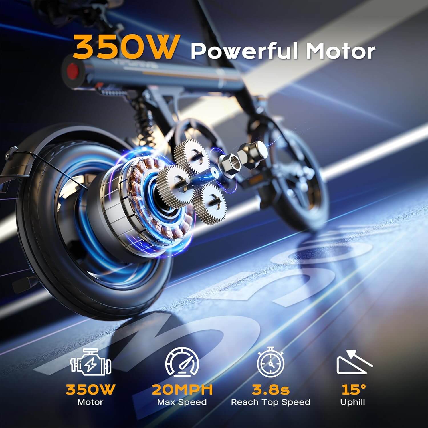 Vipdrive ZYPHO 350W 14” Folding City Electric Bike