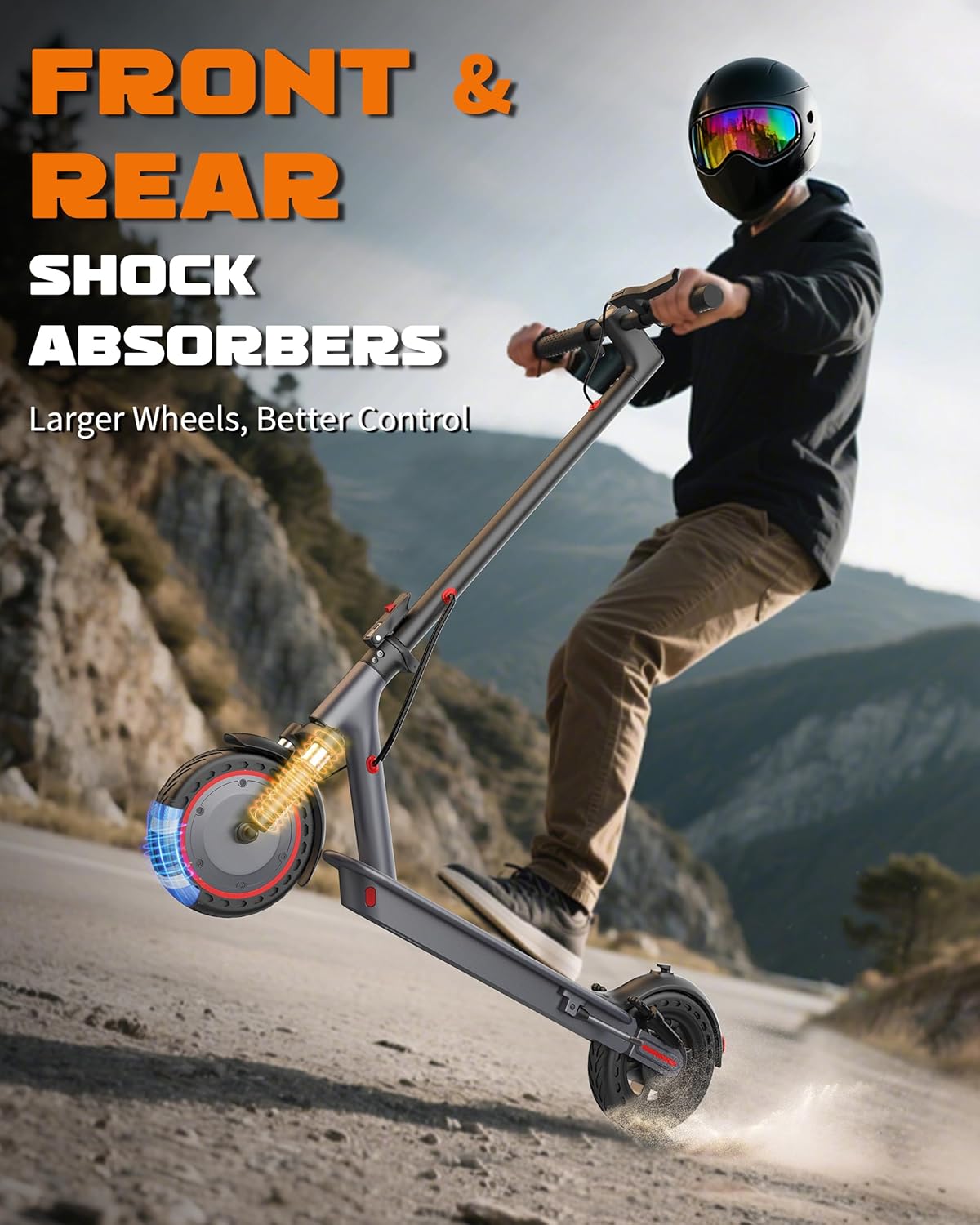 VOLPAM SP08 500W 10" Solid Tires Folding Electric Scooter