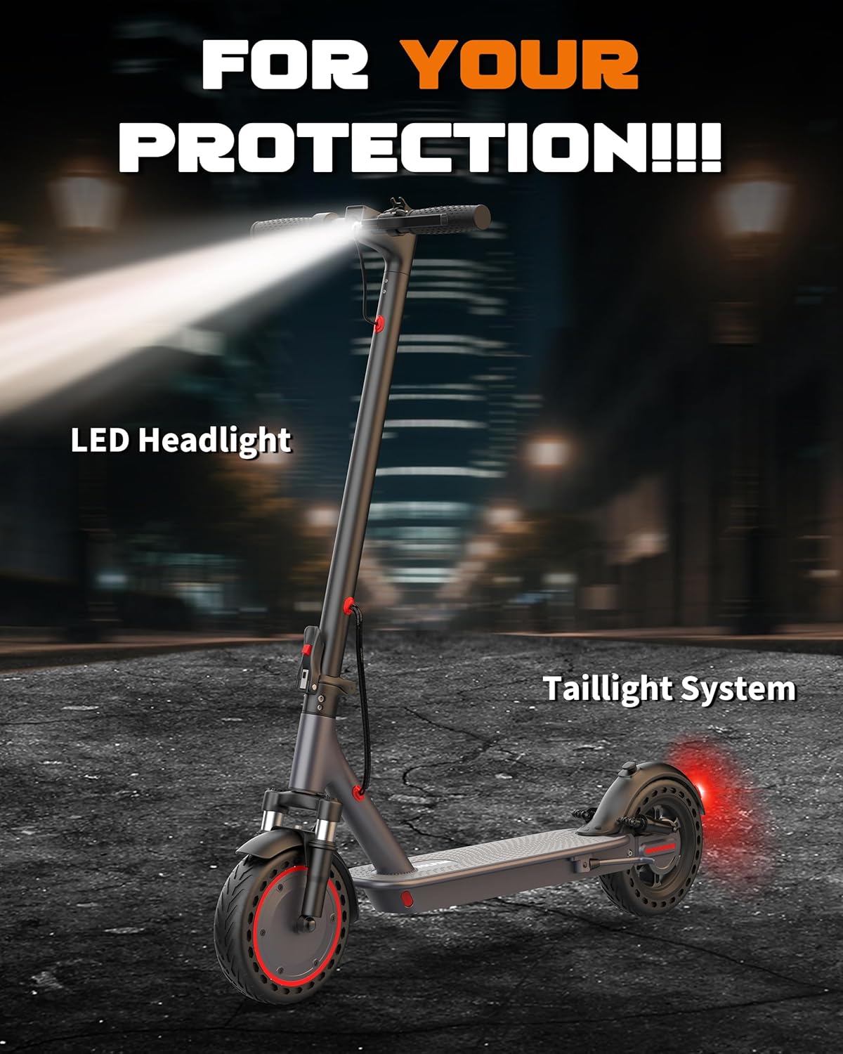 VOLPAM SP08 500W 10" Solid Tires Folding Electric Scooter
