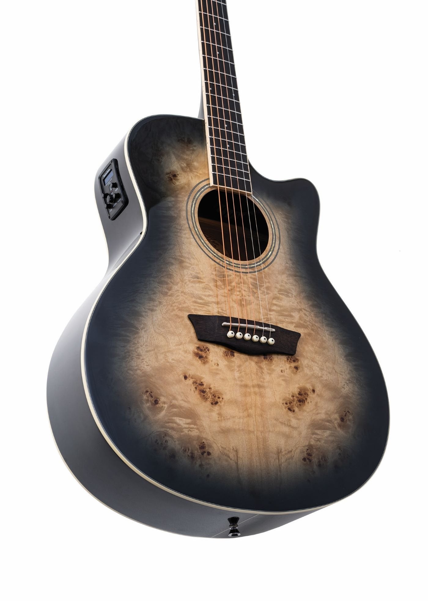 Washburn Deep Forest Burl DFBACEB Grand Auditorium Electric Acoustic Guitar