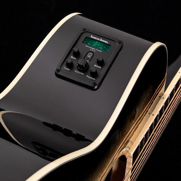 Washburn Deep Forest Burl DFBACEB Grand Auditorium Electric Acoustic Guitar