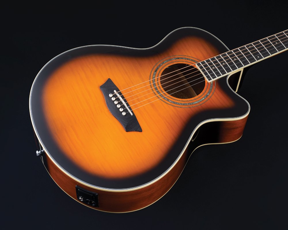 Washburn EA15 Festival Series Mini Jumbo Electric Acoustic Guitar