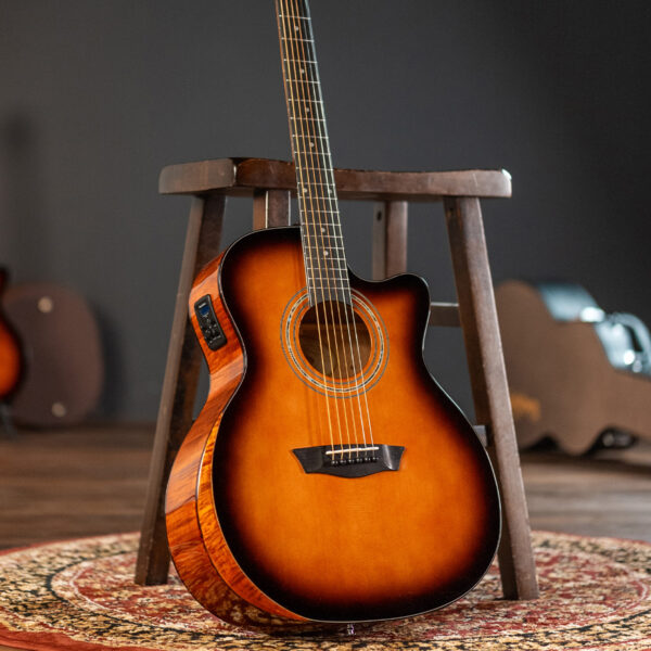 Washburn WCG10CE Comfort Series Grand Auditorium Cutaway Electric Acoustic Guitar