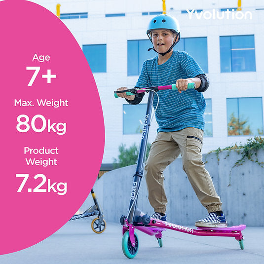 2025 Y-Volution Y FLIKER A3 AIR REFRESH Self Propelling 3-Wheel Folding Kids Scooter