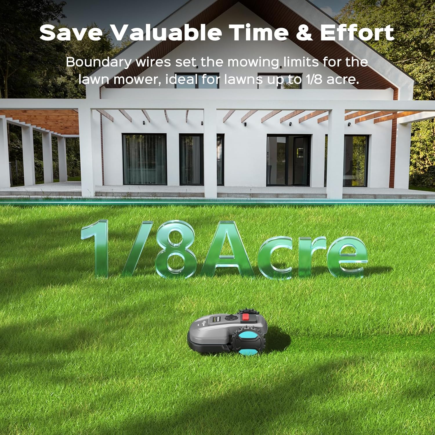 YARDCARE E400-DG Robot Electric Lawn Mower with App Control
