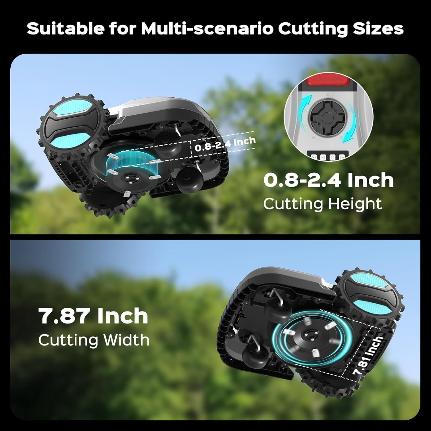 YARDCARE E400-DG Robot Electric Lawn Mower with App Control