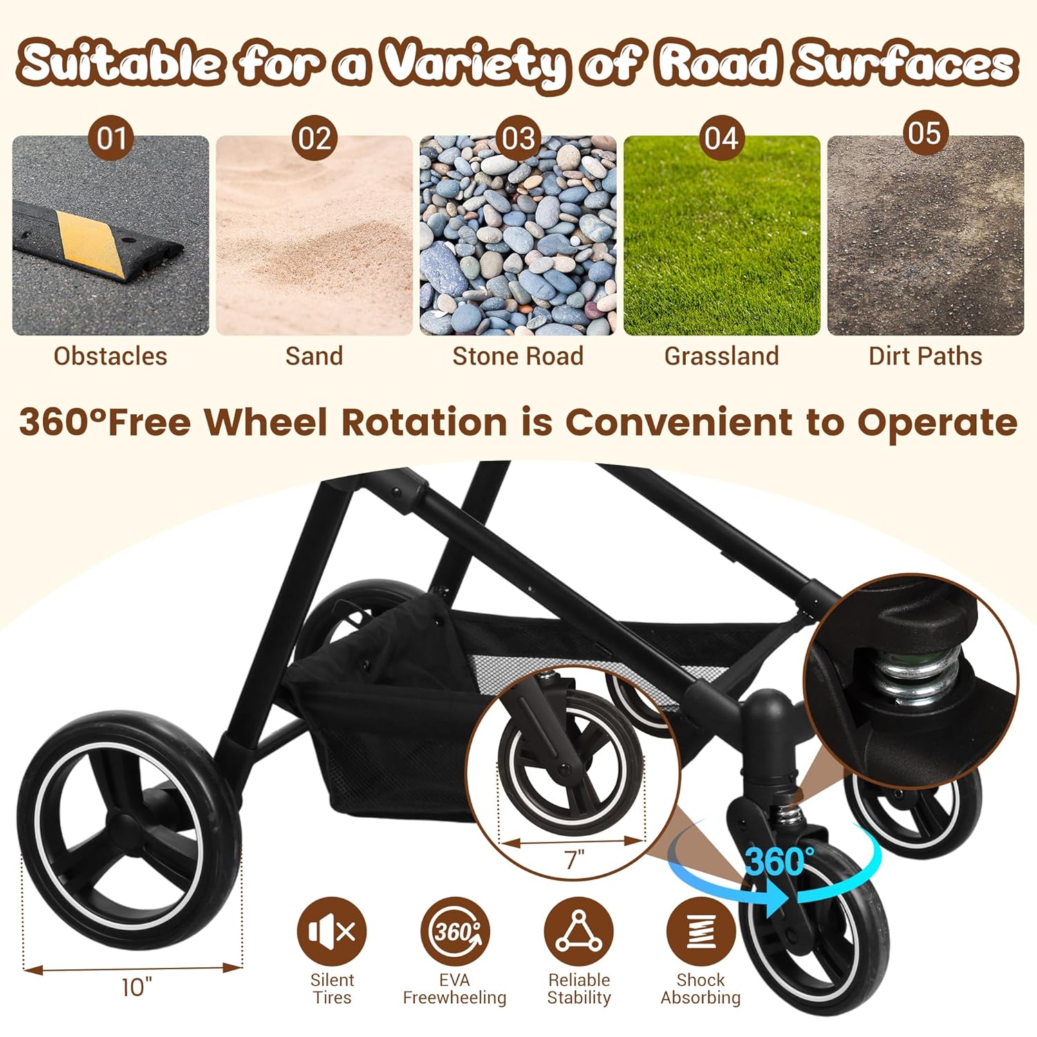 YIYUNBEBE P600T Folding Double Pet Stroller