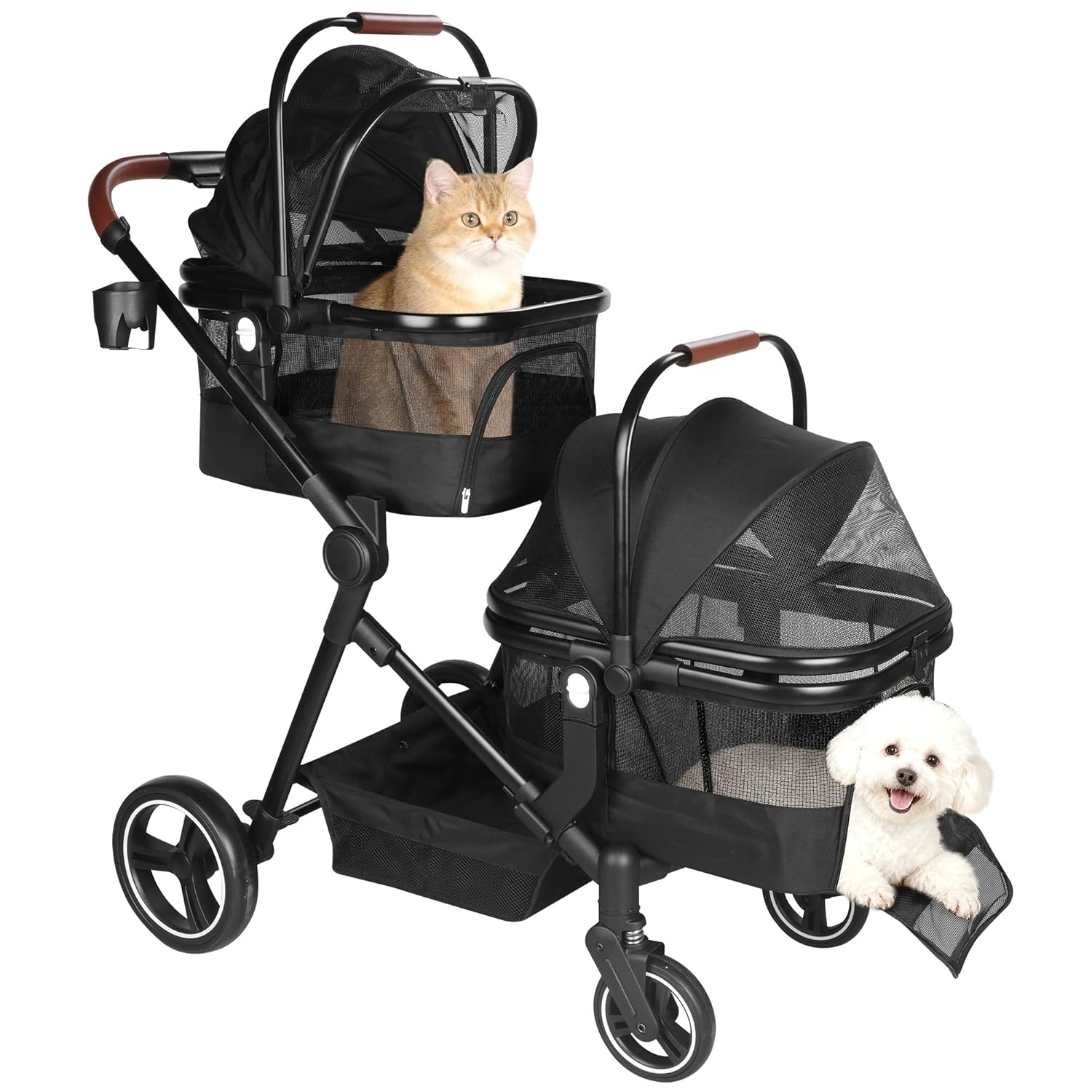 YIYUNBEBE P600T Folding Double Pet Stroller