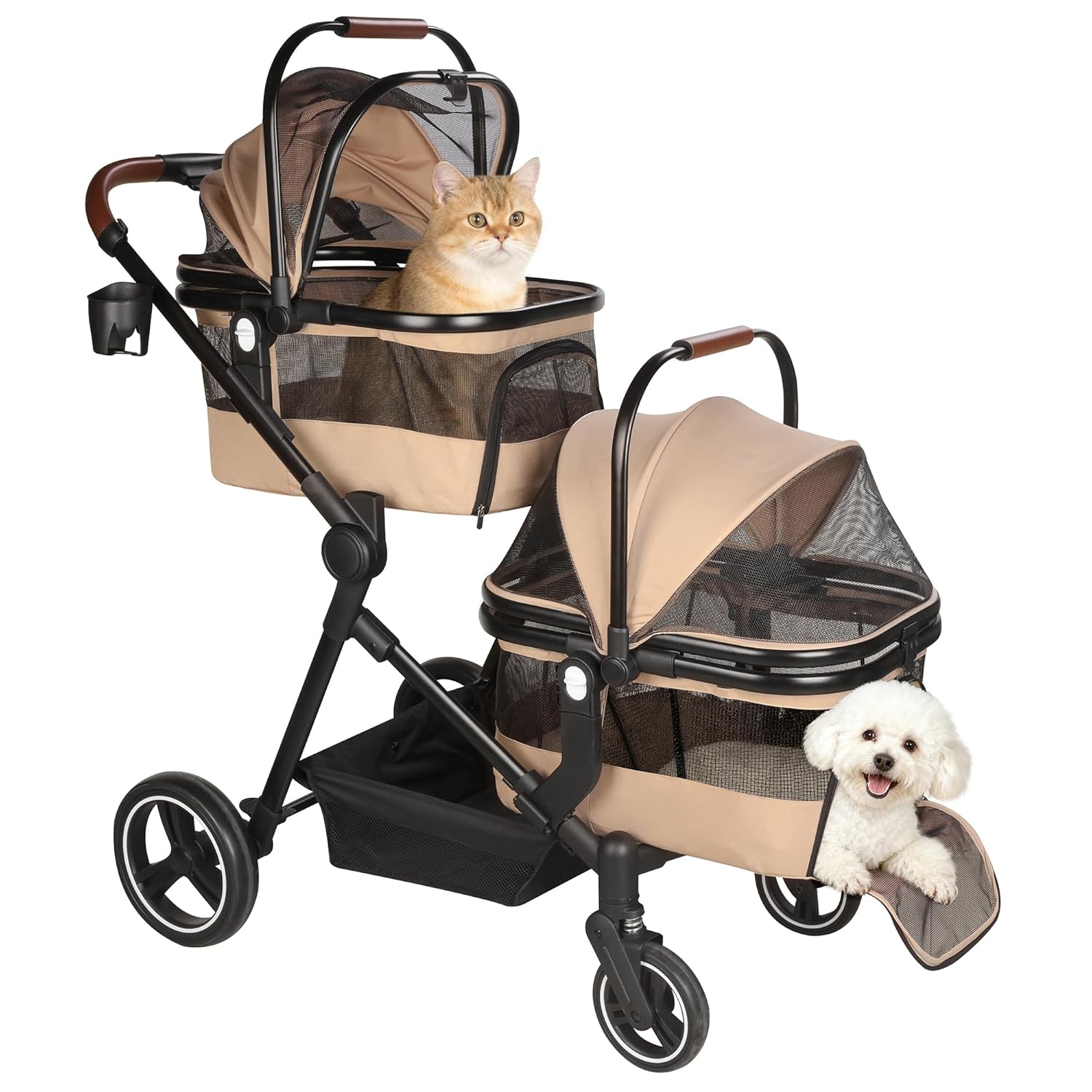 YIYUNBEBE P600T Folding Double Pet Stroller