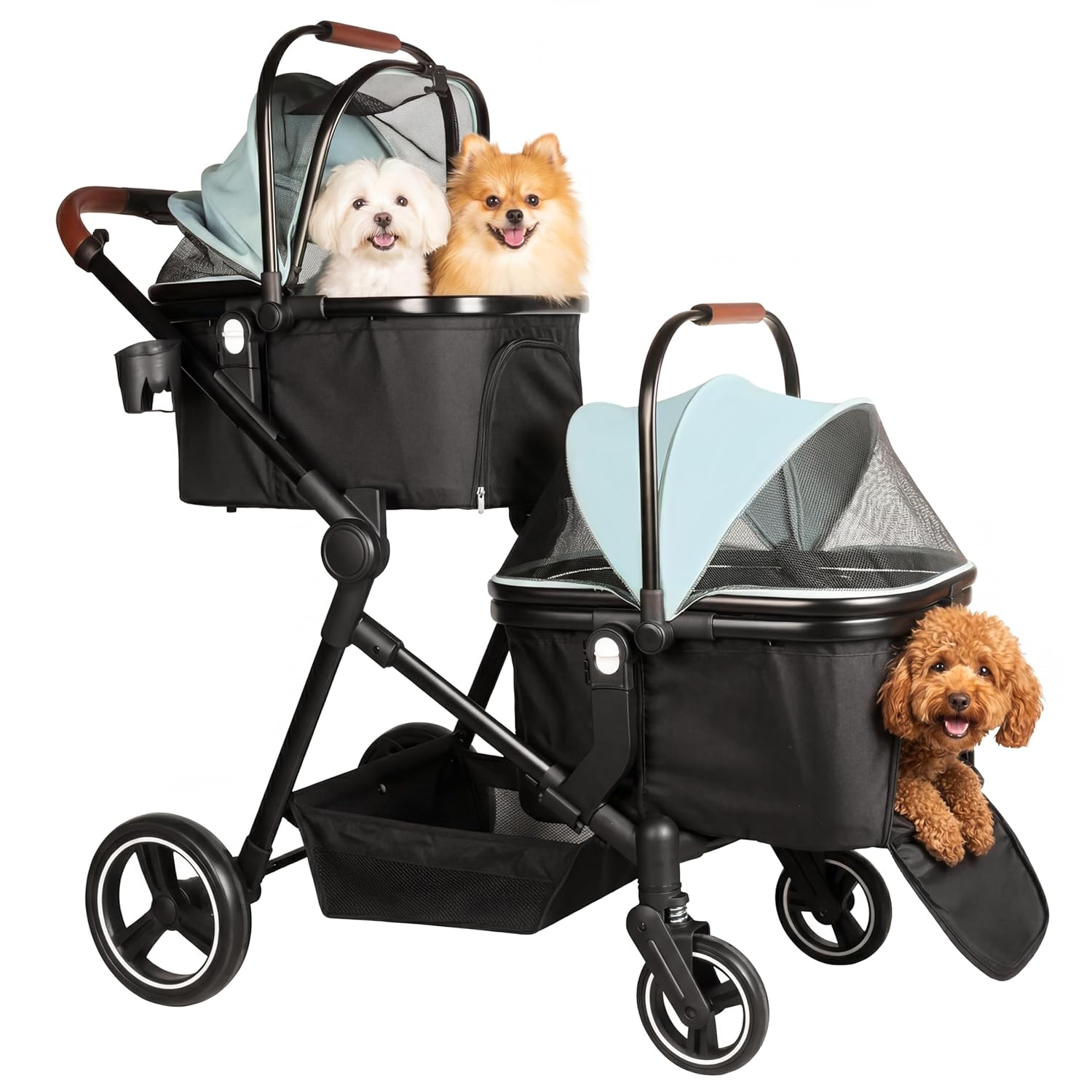 YIYUNBEBE P600T Folding Double Pet Stroller