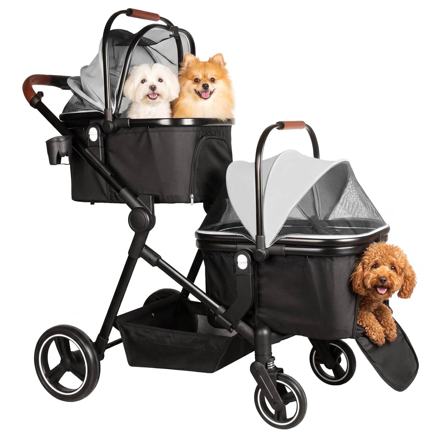 YIYUNBEBE P600T Folding Double Pet Stroller