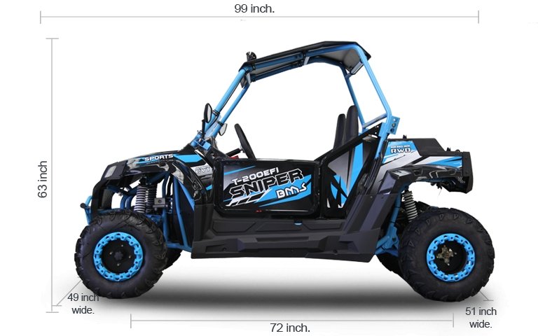 2022 BMS Motor Avenger 200 EFI Sport Side By Side Utility Terrain Vehicle UTV - Upzy.com