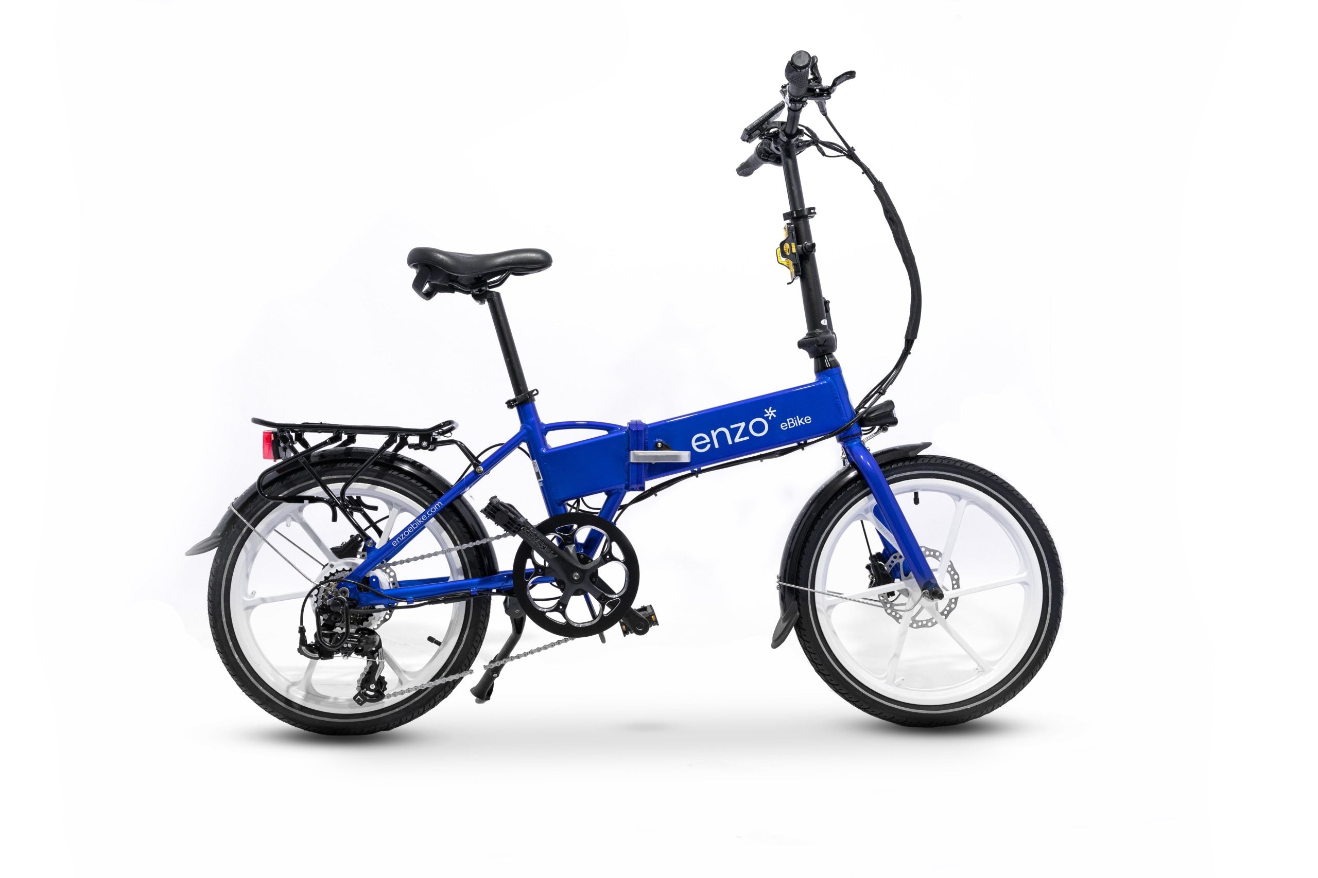 350w electric bicycle 2026 Enzo 350W 36V 7 Speed Folding Lithium Electric Bike Aquamarine