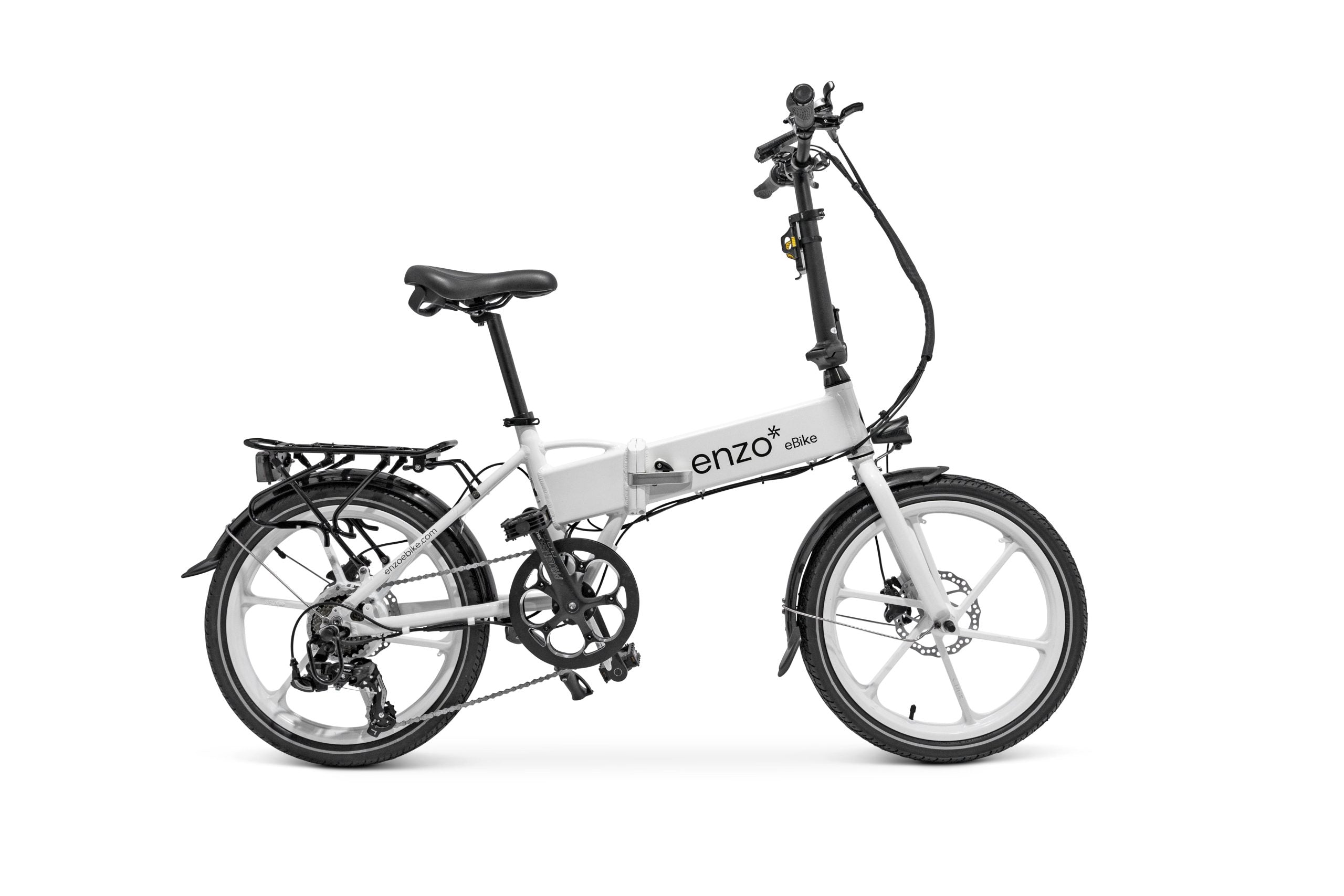 izip ezgo electric folding bicycle 2026 Enzo 350W 36V 7 Speed Folding Lithium Electric Bike Aquamarine
