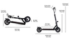 2022 Evolv TOUR XL-R 1000W 52V Dual Suspension Folding Electric Scooter - Upzy.com