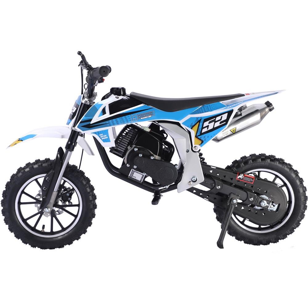 2022 MotoTec Warrior 52cc 2-Stroke Rear Suspension Kids Gas Dirt Bike - Upzy.com