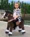 2022 Pony Cycle Ux-Series DARK BROWN HORSE Ride-On Kids Toy, WHITE HOOF, Vroom Rider - Upzy.com