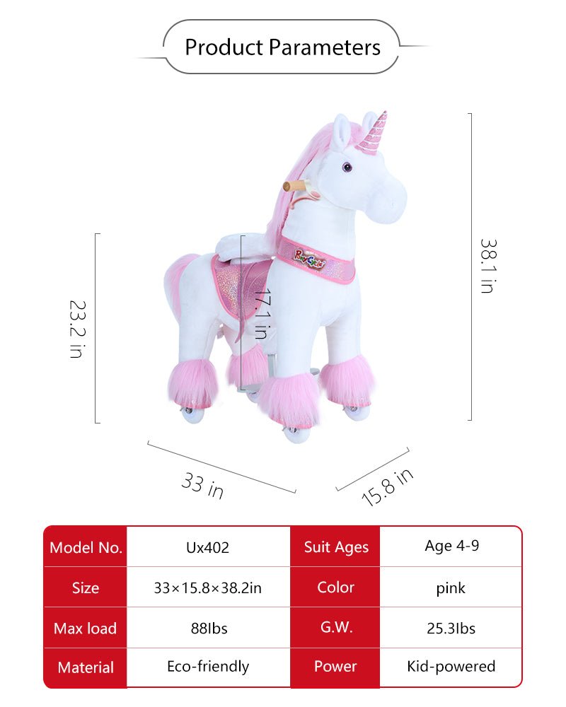 ponycycle pedal pad PonyCycle Ride-On Unicorn Age 3-5