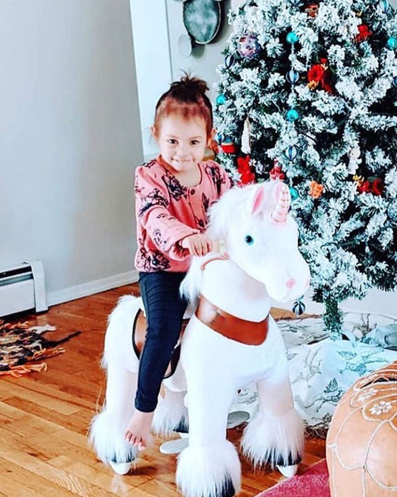 2022 Pony Cycle Ux-Series UNICORN WHITE HOOF Ride-On Kids Riding Toy Horse - Upzy.com