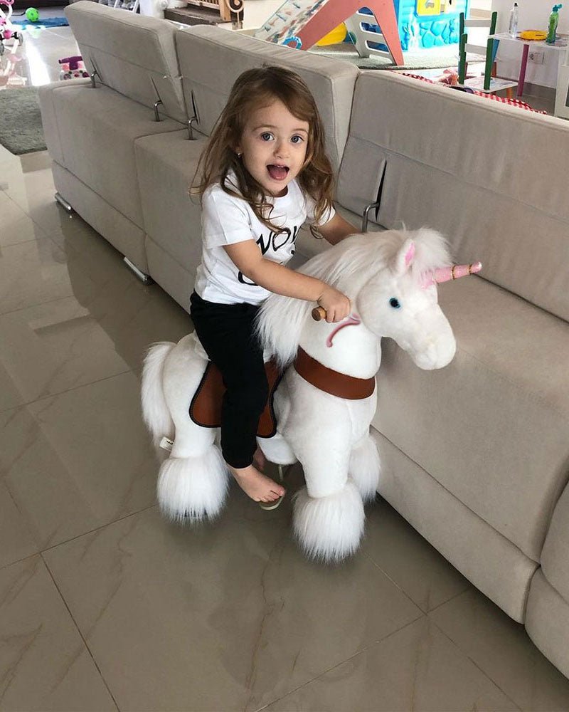 2022 Pony Cycle Ux-Series UNICORN WHITE HOOF Ride-On Kids Riding Toy Horse - Upzy.com