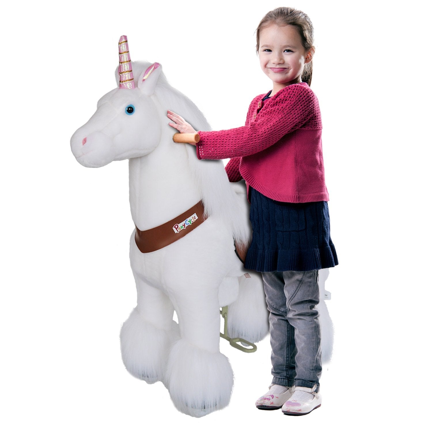 2022 Pony Cycle Ux-Series UNICORN WHITE HOOF Ride-On Kids Riding Toy Horse - Upzy.com