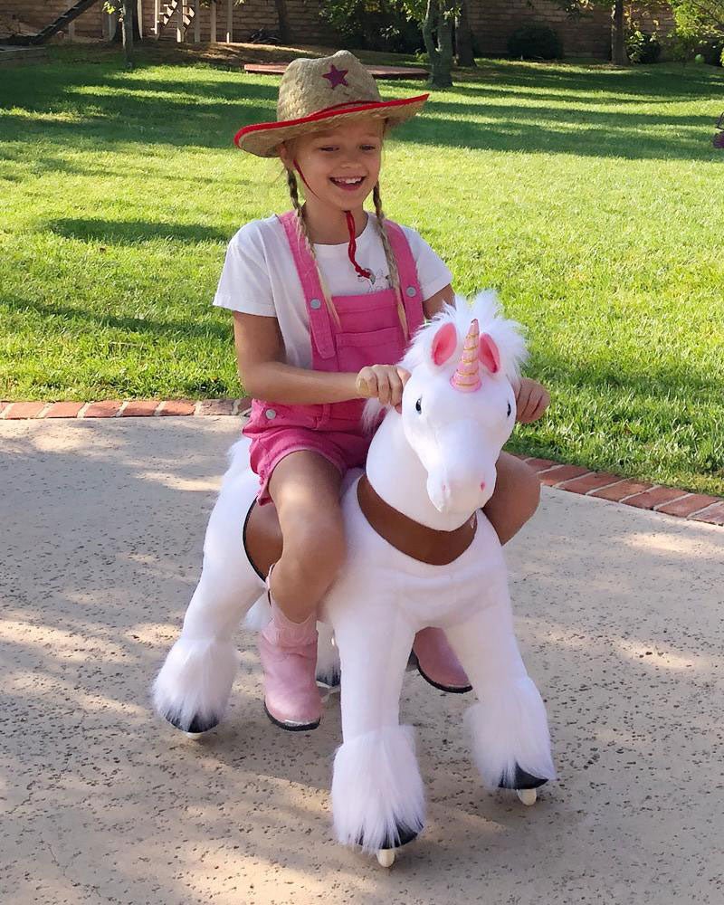 2022 Pony Cycle Ux-Series UNICORN WHITE HOOF Ride-On Kids Riding Toy Horse - Upzy.com