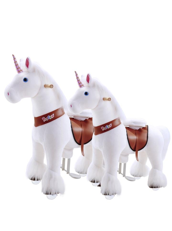 2022 Pony Cycle Ux-Series UNICORN WHITE HOOF Ride-On Kids Riding Toy Horse - Upzy.com