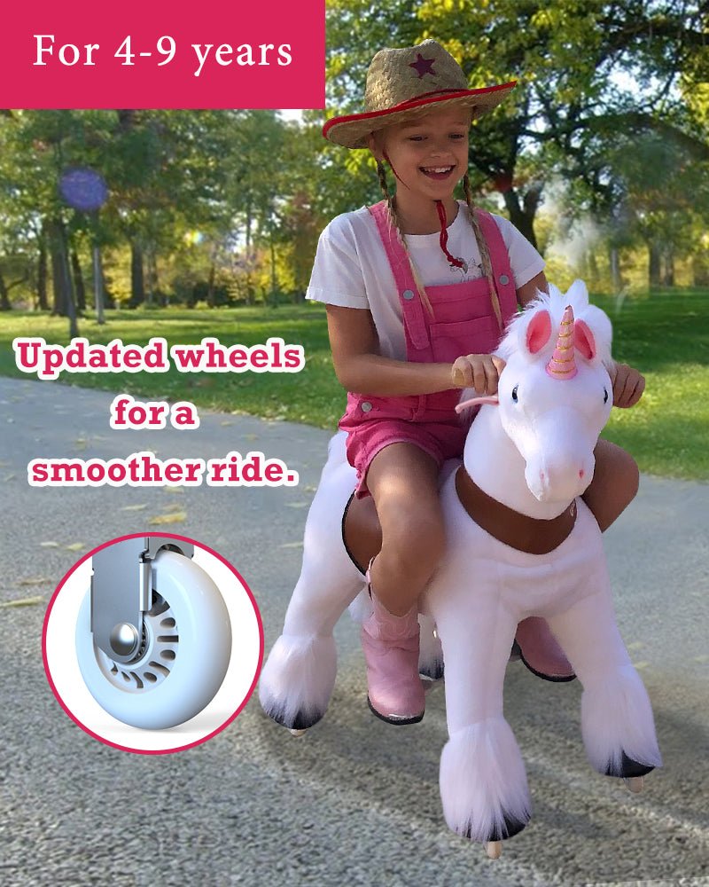 2022 Pony Cycle Ux-Series UNICORN WHITE HOOF Ride-On Kids Riding Toy Horse - Upzy.com