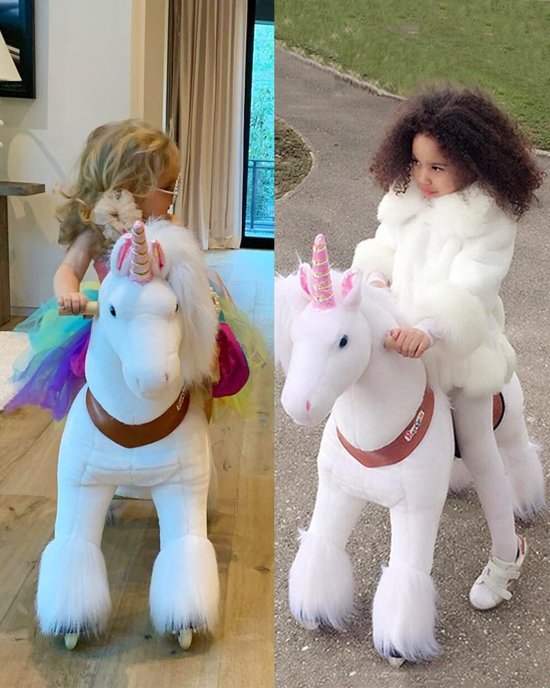 2022 Pony Cycle Ux-Series UNICORN WHITE HOOF Ride-On Kids Riding Toy Horse - Upzy.com