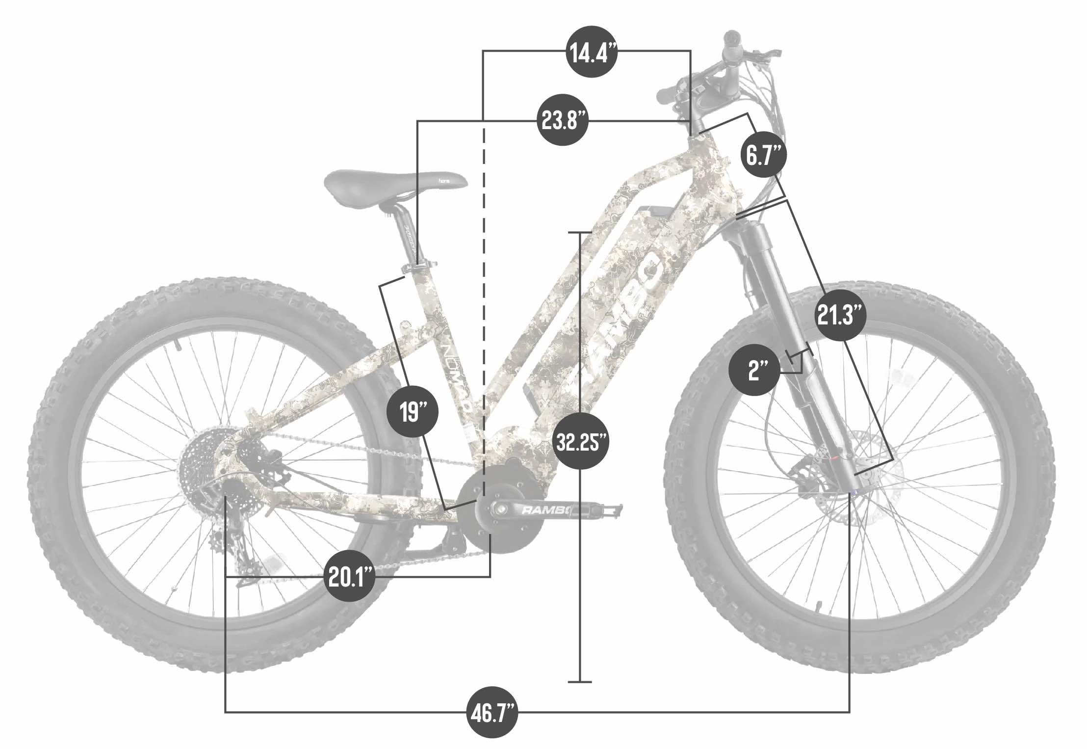 2022 Rambo NOMAD STEP THROUGH 750 XPST Mid Drive Fat Tire Electric Bike - Upzy.com