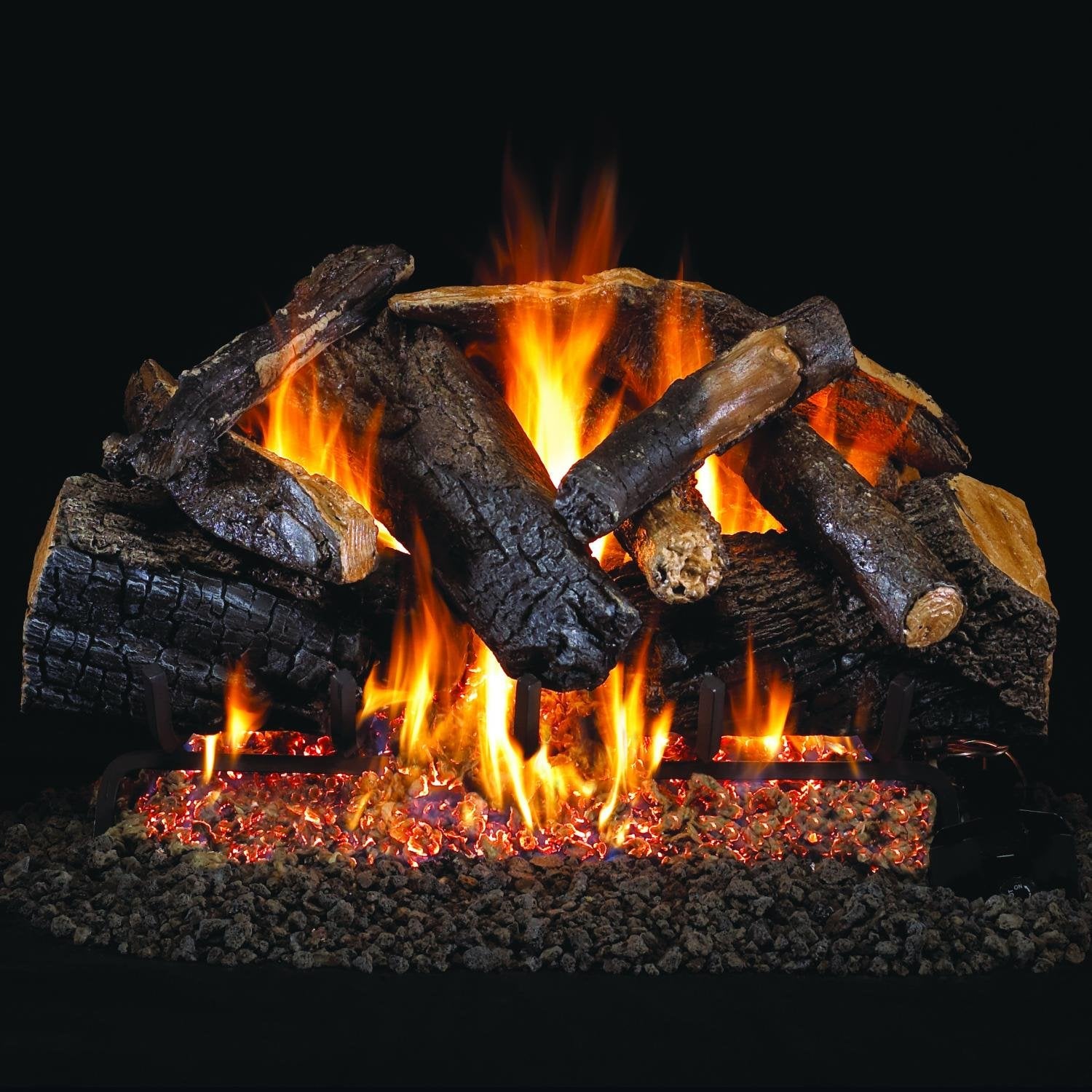 Real Fyre R.H. Peterson CHMJ-30 30" Vented Charred Majestic Oak Gas Logs, Logs Only