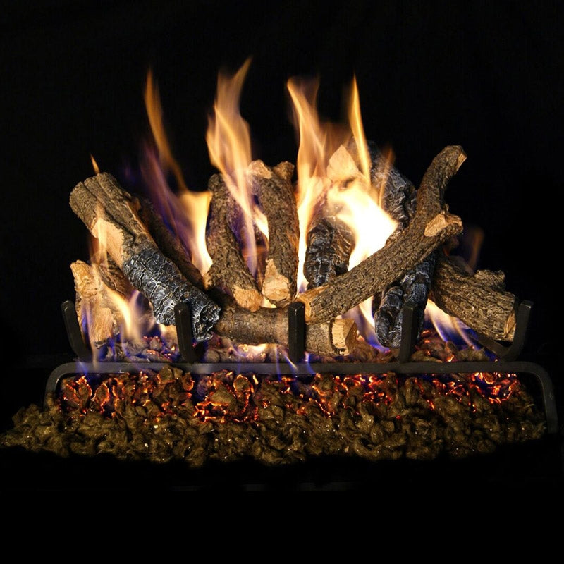 Real Fyre R.H. Peterson CHDS-24 24" Vented Charred Oak Stack Gas Log, Logs Only