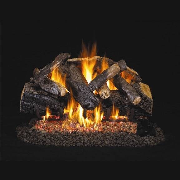 Real Fyre R.H. Peterson CHMJ-24 24" Vented Charred Majestic Oak Gas Logs, Logs Only