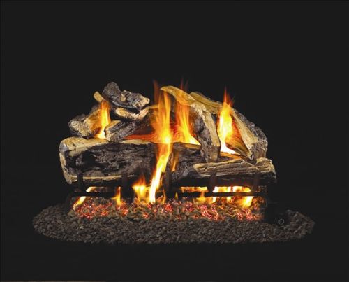 Real Fyre R.H. Peterson CHRRSO-2-30 Charred Rugged Split Oak See-Thru Gas Log, Logs Only