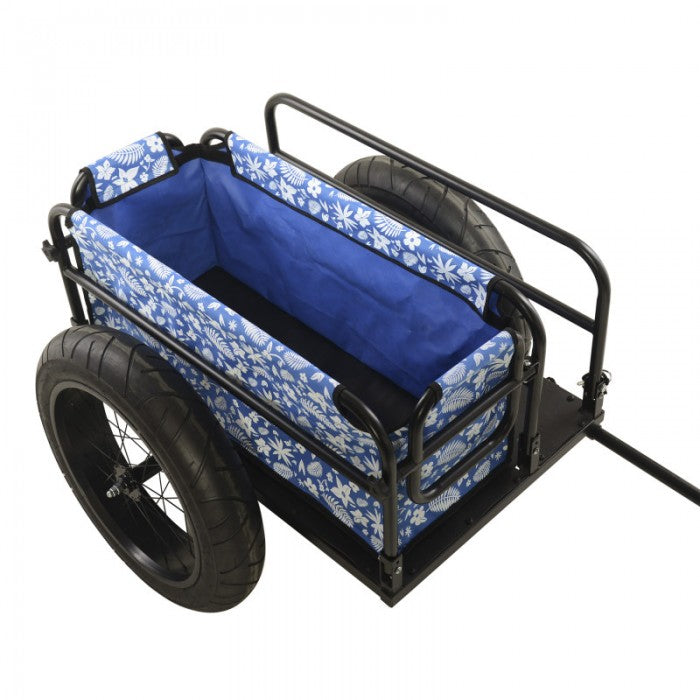 Cycle Force EV Bicycle Cargo Bike Trailer, Camouflage/Blue/Black