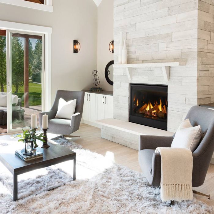 Majestic QUARTZPLA36 PLATINUM 36" Direct Vent Gas Fireplace, Intellifire Ignition