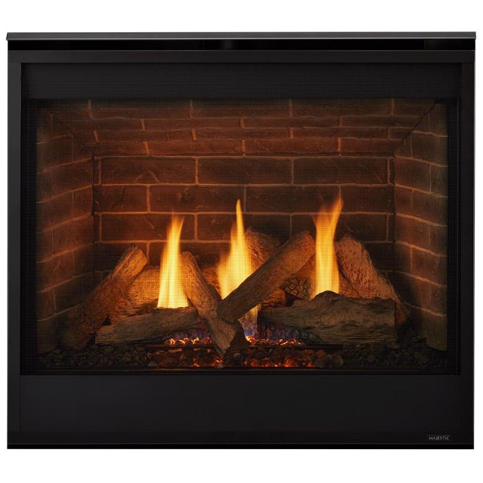 Majestic QUARTZPLA36 PLATINUM 36" Direct Vent Gas Fireplace, Intellifire Ignition