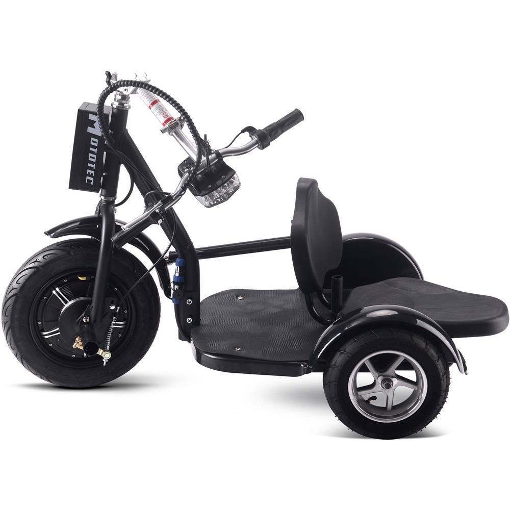 MotoTec 1000W 48V Lithium Folding Personal Transporter Electric Trike