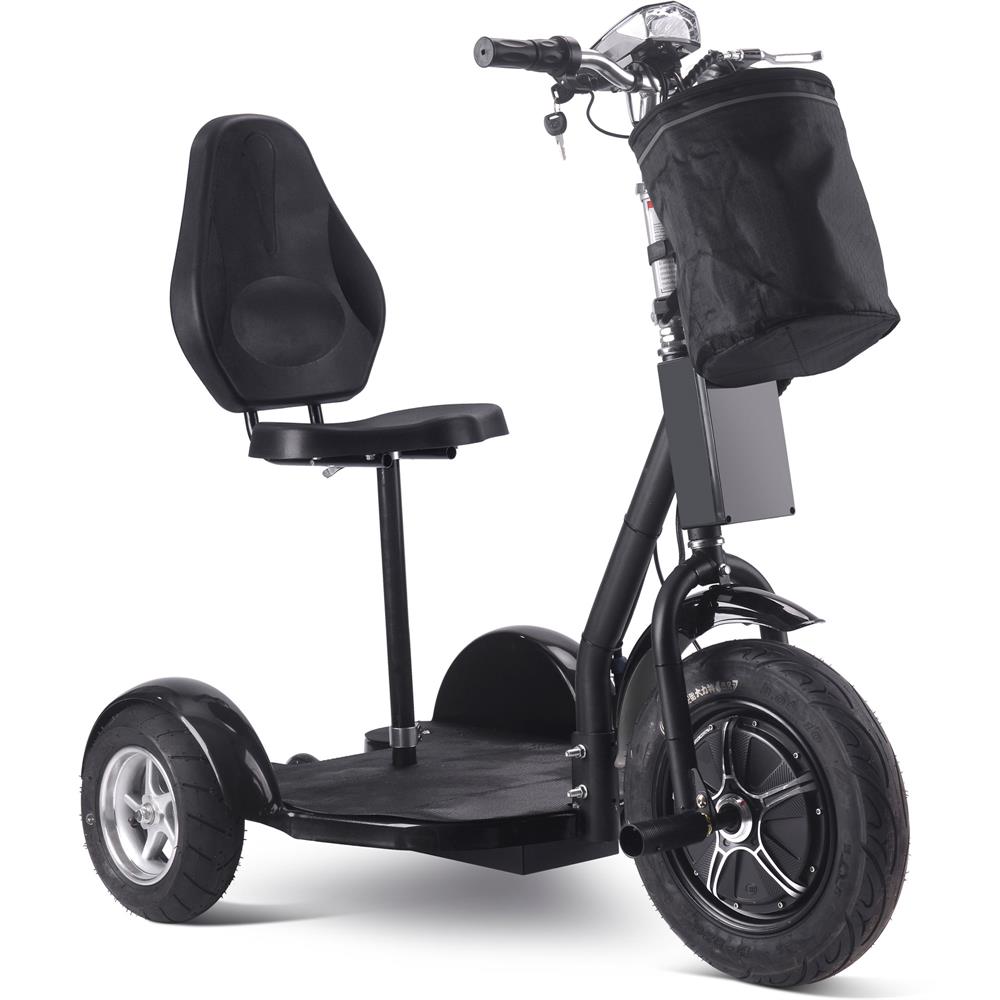 MotoTec 1000W 48V Lithium Folding Personal Transporter Electric Trike