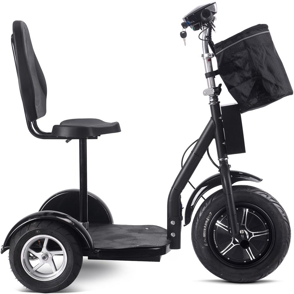 MotoTec 1000W 48V Lithium Folding Personal Transporter Electric Trike