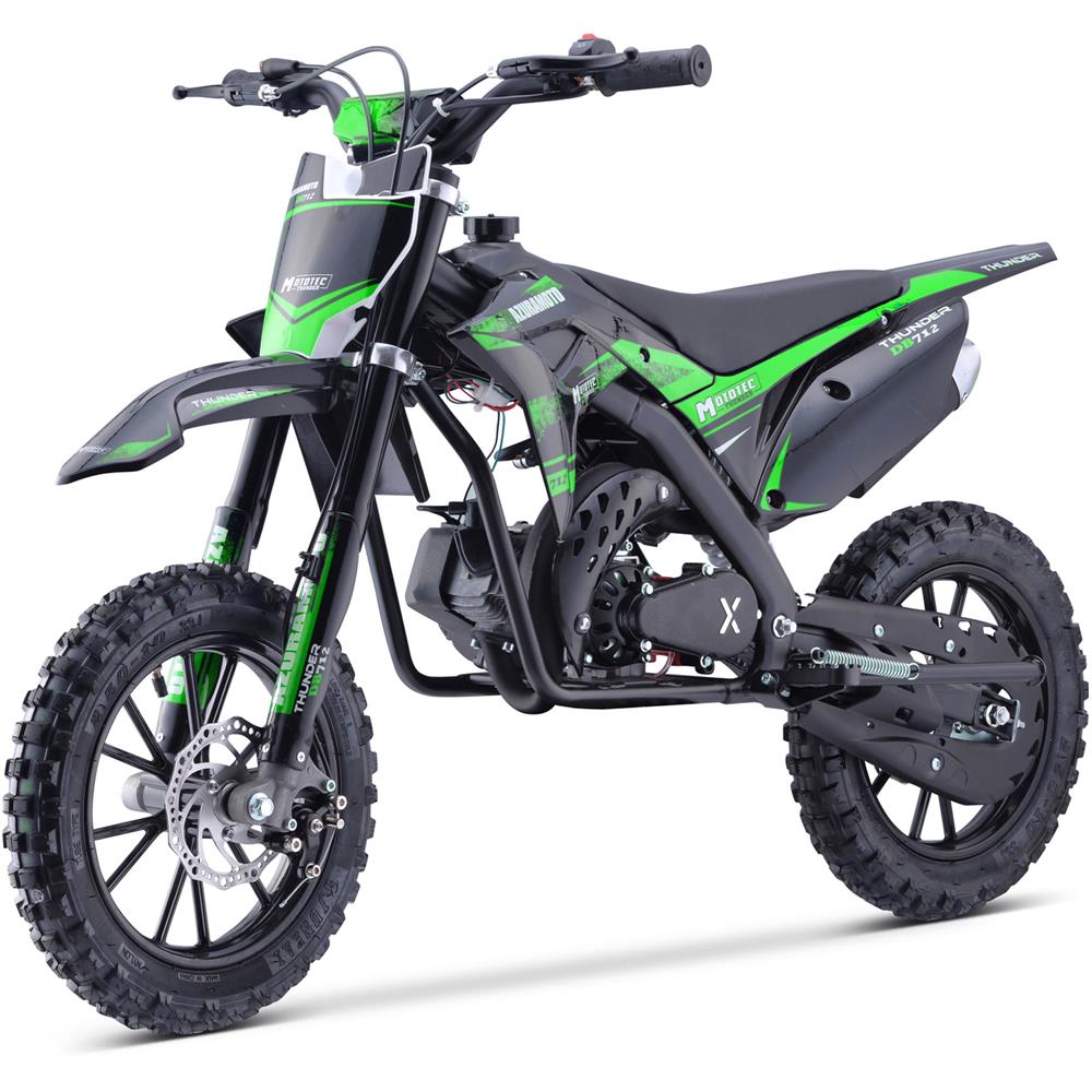 MotoTec THUNDER 50cc 2-Stroke Suspension Kids' Gas Dirt Bike