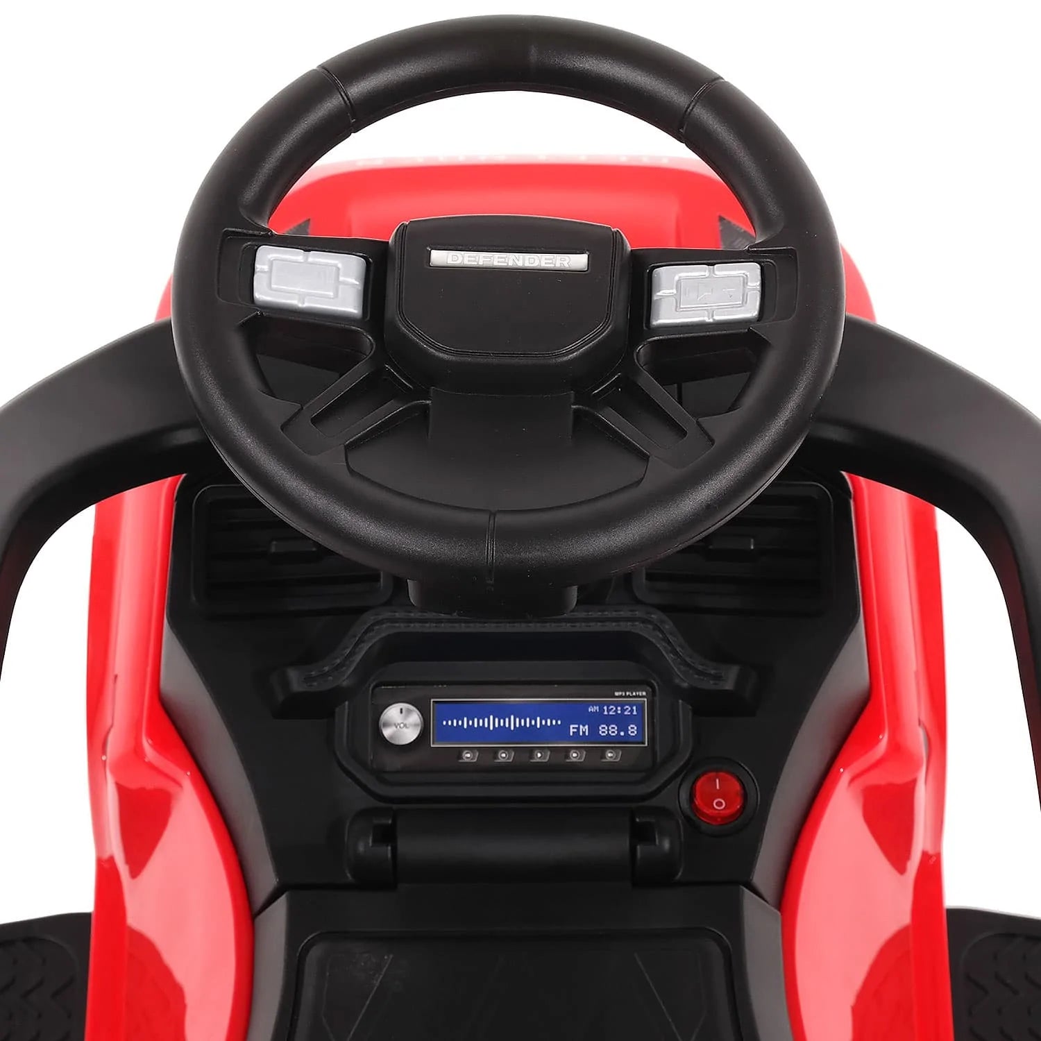 Moderno Kids Land Rover Defender Ride-On Push Car, Sunshade Canopy