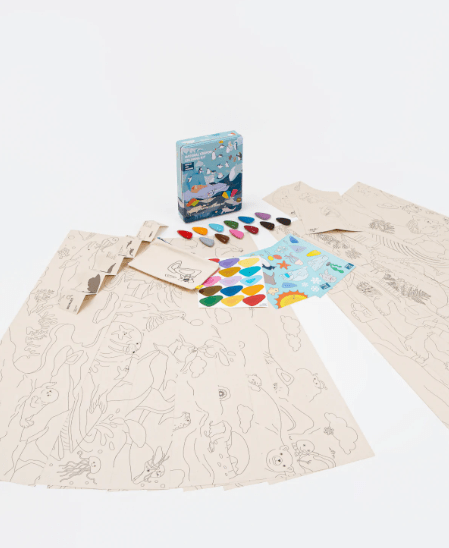 Vici COLOR JEU Coloring Kit Whales and Penguins PARTY SET