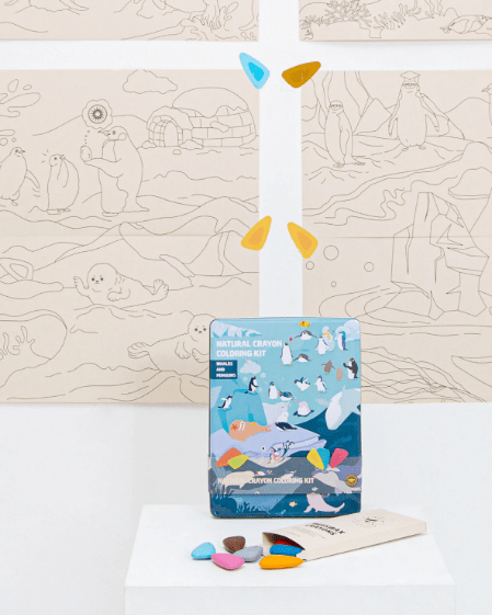 Vici COLOR JEU Coloring Kit Whales and Penguins PARTY SET